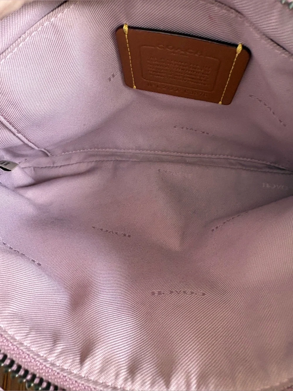 💗💗COACH POLLY ICE PURPLE PEBBLED LEATHER CROSSBODY BAG!💗💗
